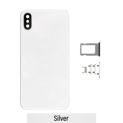 Rear Housing for iPhone X (NO LOGO)-Silver Rear Housing for iPhone X (NO LOGO)-Silver
